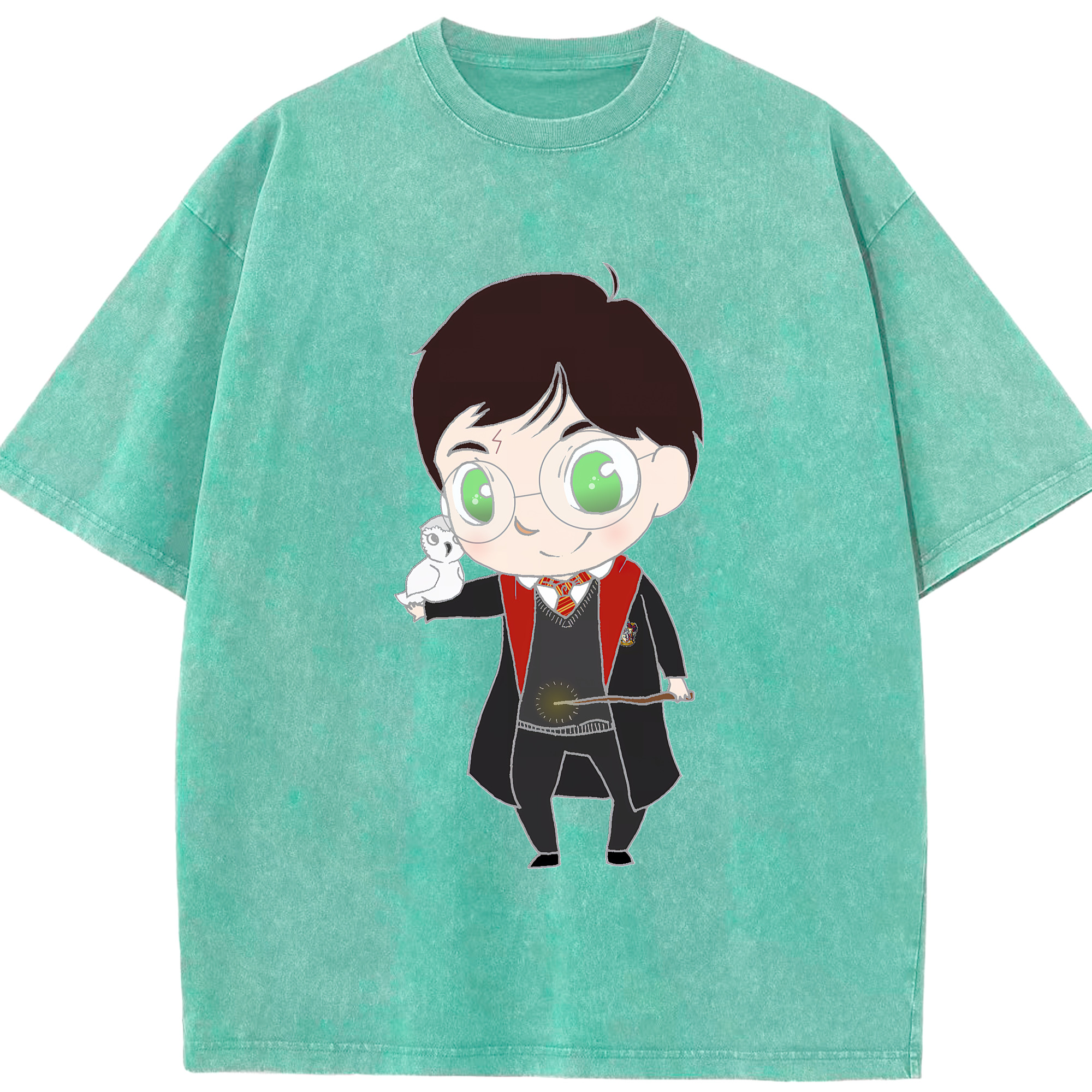 （画像用） Harry Potter ハリー・ポッターシリーズ 綿100% ヴィンテージ風 半袖Tシャツ（フロントプリント）